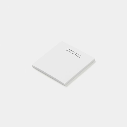 Vom Schreibtisch aus einfaches Monogramm grau Post-it Klebezettel (angewinkelt)