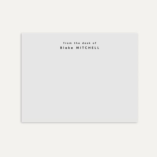 Vom Schreibtisch aus einfaches Monogramm grau Post-it Klebezettel