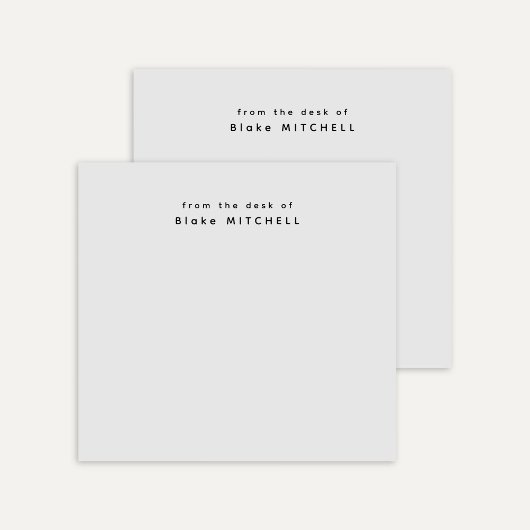 Vom Schreibtisch aus einfaches Monogramm grau Post-it Klebezettel