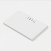 Vom Schreibtisch aus einfaches Monogramm grau Post-it Klebezettel (angewinkelt)