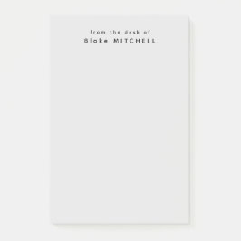 Vom Schreibtisch aus einfaches Monogramm grau Post-it Klebezettel