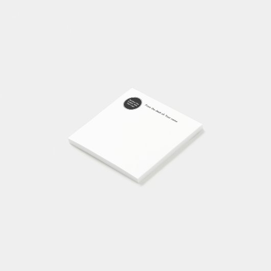 Vom Schreibtisch aus für das Logo-Design Post-it Klebezettel (angewinkelt)