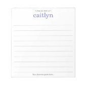 Vom Schreibtisch aus, groß, gedruckt, Periblinker Notizblock (Vorderseite)