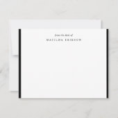 Vom Schreibtisch aus klassisch, schwarz und weiß Mitteilungskarte (Vorderseite)