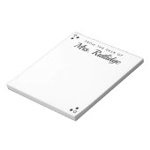 Vom Schreibtisch aus - Kleine schwarze Sterne Notizblock (Rotiert)