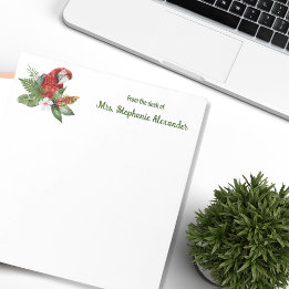 Vom Schreibtisch aus lernen Sie die tropischen Vog Notizblock