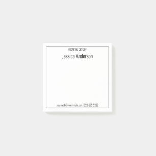 Vom Schreibtisch aus Minimalistisch Post-it Klebezettel