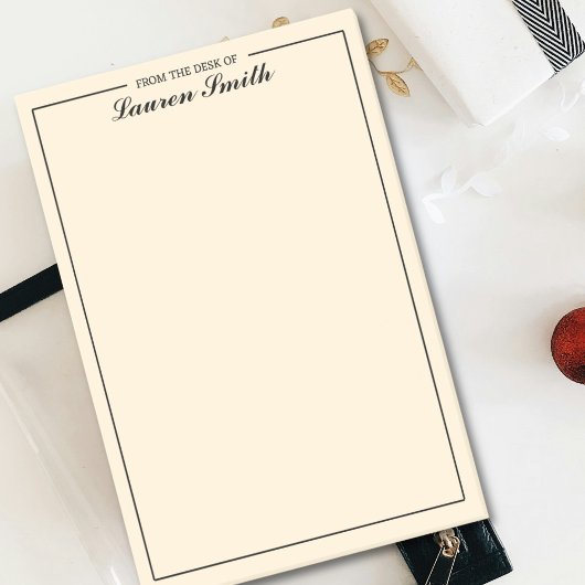 Vom Schreibtisch aus Minimalistische Creme Post-it Klebezettel