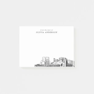 Vom Schreibtisch aus Myrtle Beach Skyline Personal Post-it Klebezettel