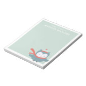 Vom Schreibtisch aus Name Winter Owl Notizblock (Rotiert)