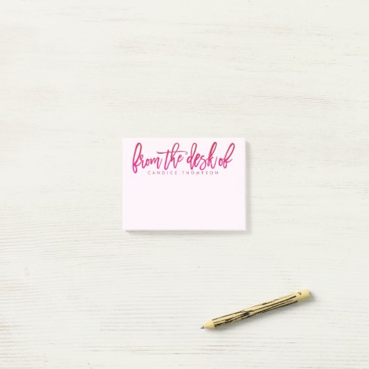Vom Schreibtisch aus Personalisiert Post-it Klebezettel (Auf Schreibtisch)