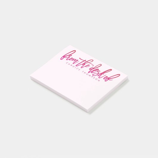 Vom Schreibtisch aus Personalisiert Post-it Klebezettel (angewinkelt)