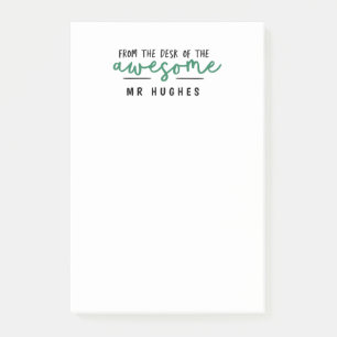 Vom Schreibtisch aus viel Spaß Lehrer Geschenk grü Post-it Klebezettel