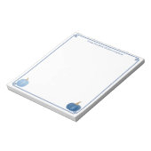 vom Schreibtisch | Classic Blue and White Pumpkin Notizblock (Rotiert)