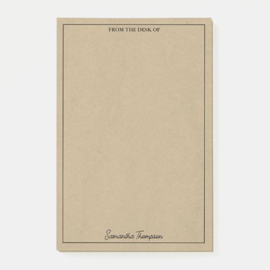 vom Schreibtisch der Büroeinheit Kraft Post-it Klebezettel (Vorderseite)