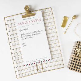 Vom Schreibtisch der Elfen des Weihnachtsmanns lee Briefpapier