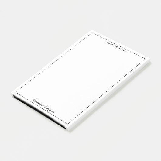 vom Schreibtisch der Individuelle Name Office Stat Post-it Klebezettel (angewinkelt)