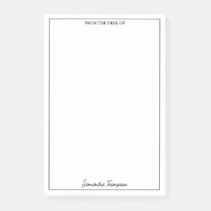 vom Schreibtisch der Individuelle Name Office Stat Post-it Klebezettel