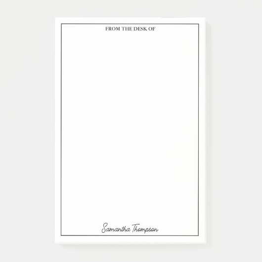 vom Schreibtisch der Individuelle Name Office Stat Post-it Klebezettel (Vorderseite)