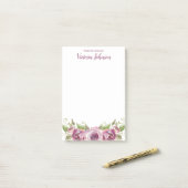 Vom Schreibtisch der Lavendel Rose 4 x 6 Post-it Klebezettel (Auf Schreibtisch)