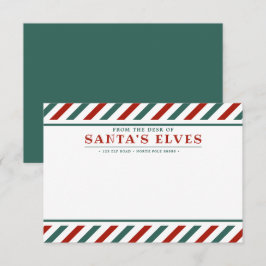 Vom Schreibtisch der legendären Tafel des Weihnach Mitteilungskarte