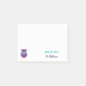 Vom Schreibtisch der Lehrer-Eule personalisiert Post-it Klebezettel (Vorderseite)