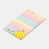 Vom Schreibtisch der Niedlichen Regenbogensonne Post-it Klebezettel (angewinkelt)