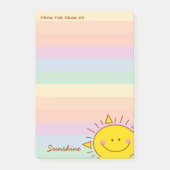 Vom Schreibtisch der Niedlichen Regenbogensonne Post-it Klebezettel (Vorderseite)