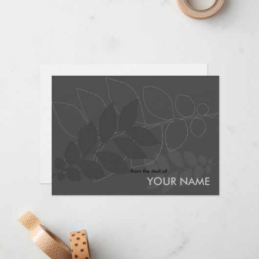 Vom Schreibtisch der Notecards Mitteilungskarte (Vorderseite/Rückseite Beispiel)