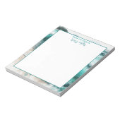 Vom Schreibtisch der | Personalisierte Meereswelle Notizblock (Rotiert)