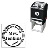 "Vom Schreibtisch der" Personalisierten Selbstfarb Permastempel (Beispiel)