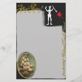 Vom Schreibtisch der Piraten Edward Teach Statione Briefpapier