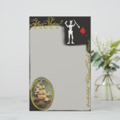 Vom Schreibtisch der Piraten Edward Teach Statione Briefpapier (Stehend Vorderseite)