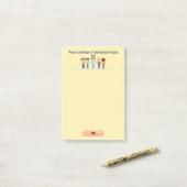 Vom Schreibtisch der Post-it Klebezettel (Auf Schreibtisch)