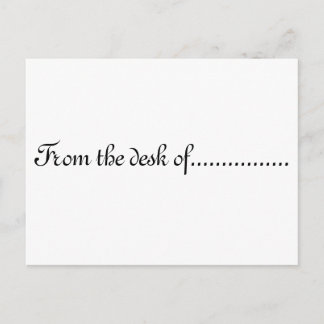 "Vom Schreibtisch der" - Postkarte