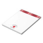 Vom Schreibtisch der | Red Apple Teacher Notepad Notizblock (Rotiert)
