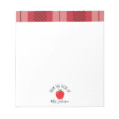 Vom Schreibtisch der | Red Apple Teacher Notepad Notizblock (Vorderseite)