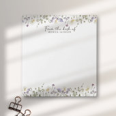 Vom Schreibtisch der rustikalen Wildblumen Notizblock