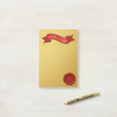 Vom Schreibtisch der Sankt-Goldpost-itanmerkungen Post-it Klebezettel (Auf Schreibtisch)