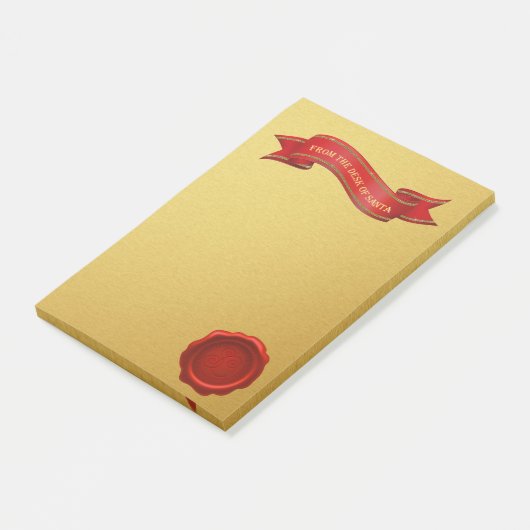 Vom Schreibtisch der Sankt-Goldpost-itanmerkungen Post-it Klebezettel (angewinkelt)