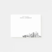 Vom Schreibtisch der Skyline von Detroit Personali Post-it Klebezettel (Vorderseite)