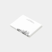 Vom Schreibtisch der Skyline von Detroit Personali Post-it Klebezettel (angewinkelt)