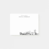 Vom Schreibtisch der Skyline von Mesa Personalisie Post-it Klebezettel (Vorderseite)