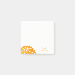 Vom Schreibtisch des Basketball-Trainers Post-it Klebezettel