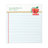 Vom Schreibtisch des besten Lehrers der Welt Perso Notizblock (Vorderseite)