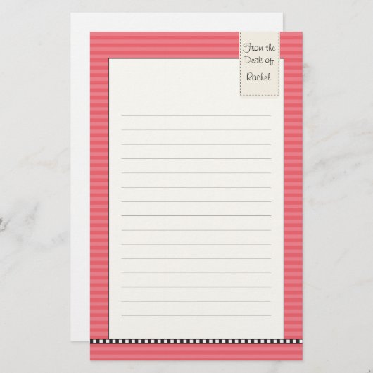 Vom Schreibtisch… des Briefpapiers Briefpapier (Vorne/Hinten)