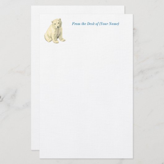 Vom Schreibtisch des Briefpapiers Briefpapier (Vorne/Hinten)