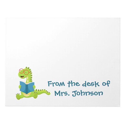 Vom Schreibtisch des Elementarlehrer-Dino-Lesers Notizblock (Vorderseite)