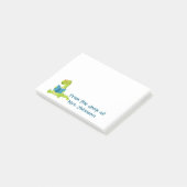 Vom Schreibtisch des Elementarlehrer-Dino-Lesers Post-it Klebezettel (angewinkelt)