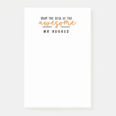 Vom Schreibtisch des fröhlichen Lehrergeschenks Or Post-it Klebezettel (Vorderseite)